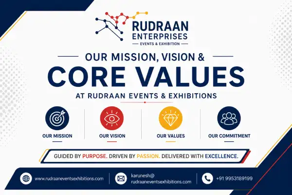 Our Mission, Vision & Core Values at Rudraan Events & Exhibitions